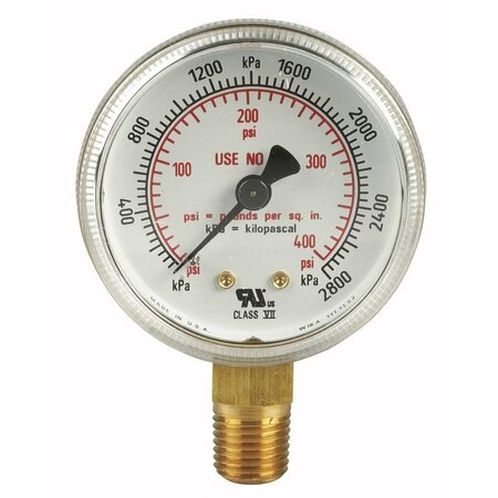 VICTOR Replacement Gauge, 2 Inch Dia, Gold Tint, 400 psi Pressure 1424-0017